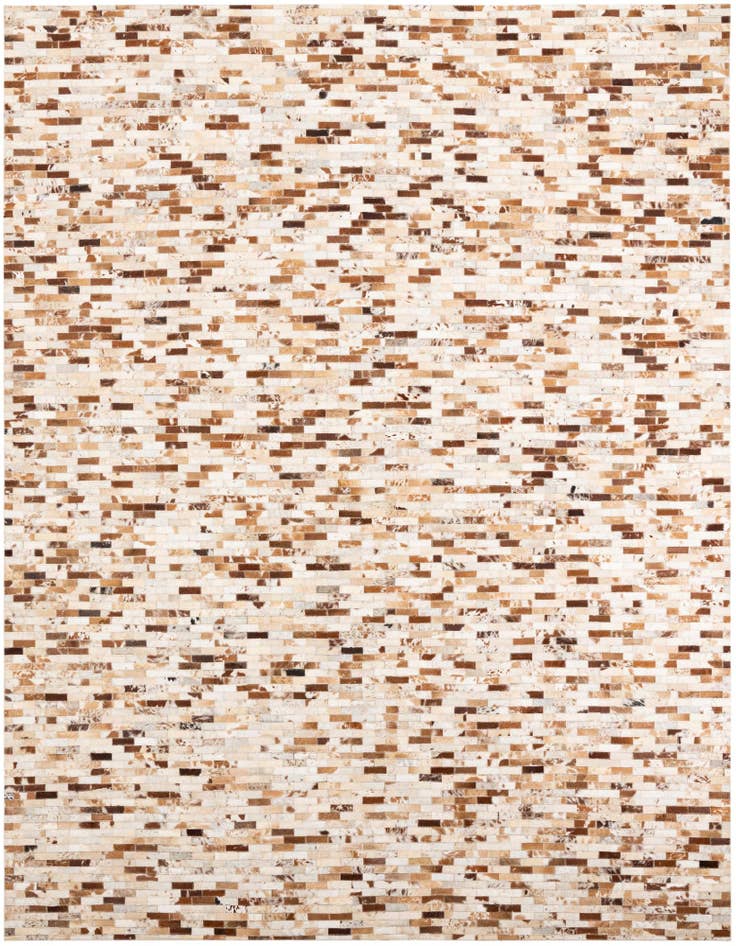 Detail image of 8' x 9' 8 Cowhide Leather Rug