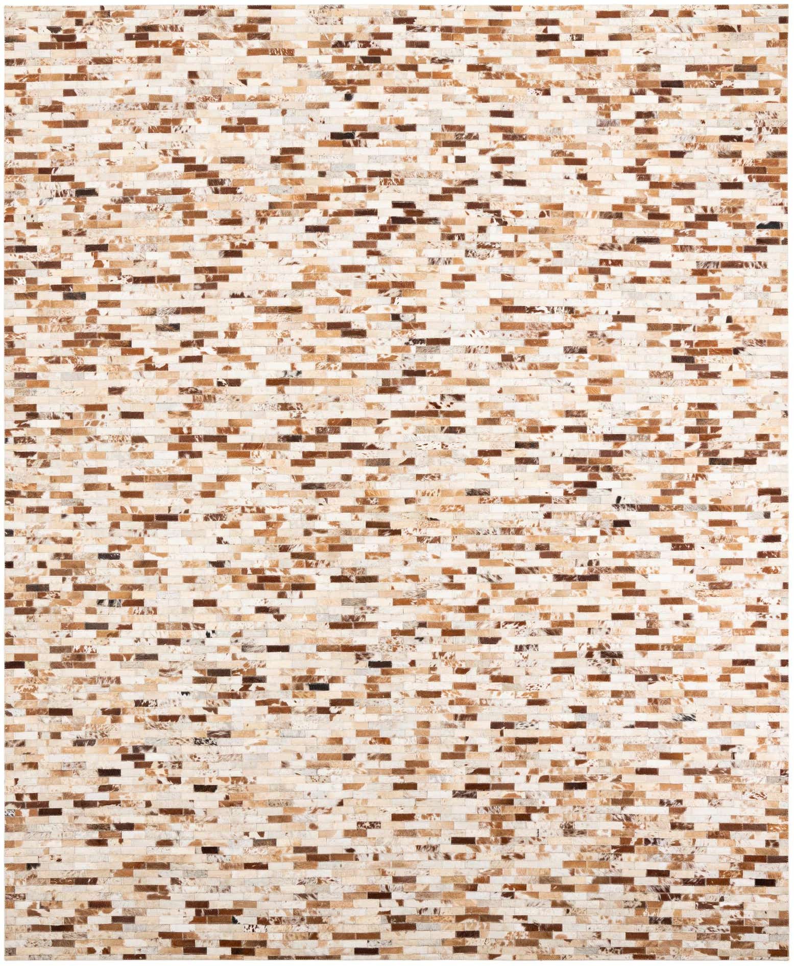 8' x 9' 8 Cowhide Leather Rug