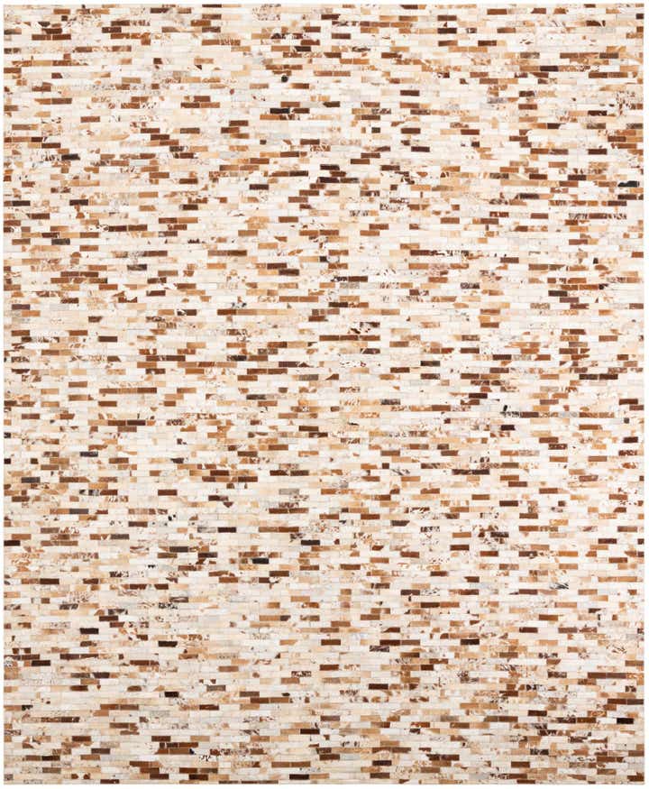 8' x 9' 8 Cowhide Leather Rug