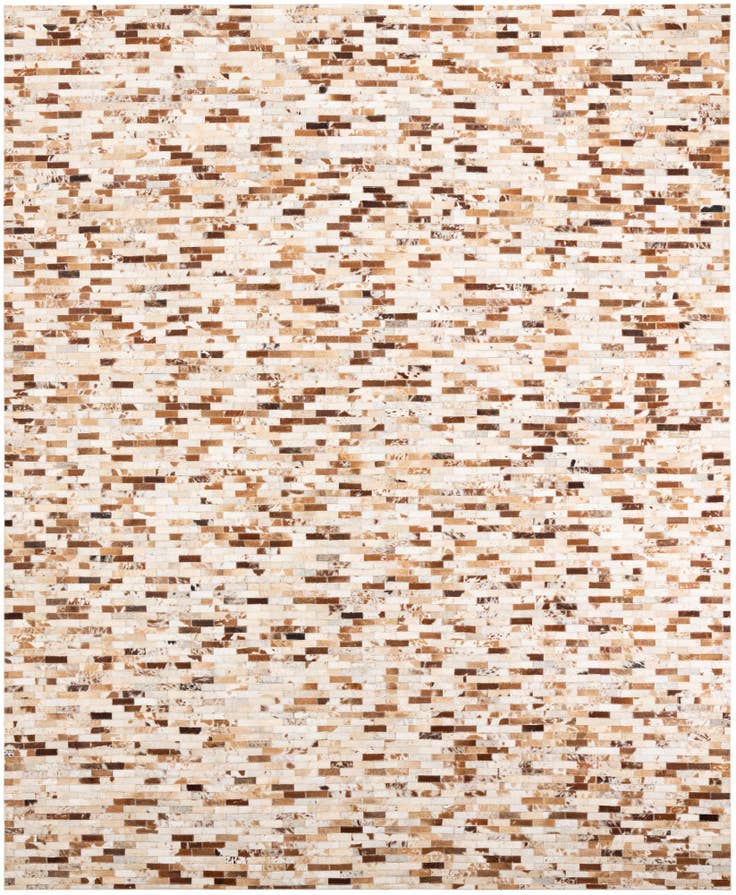 Detail image of 8' x 9' 8 Cowhide Leather Rug