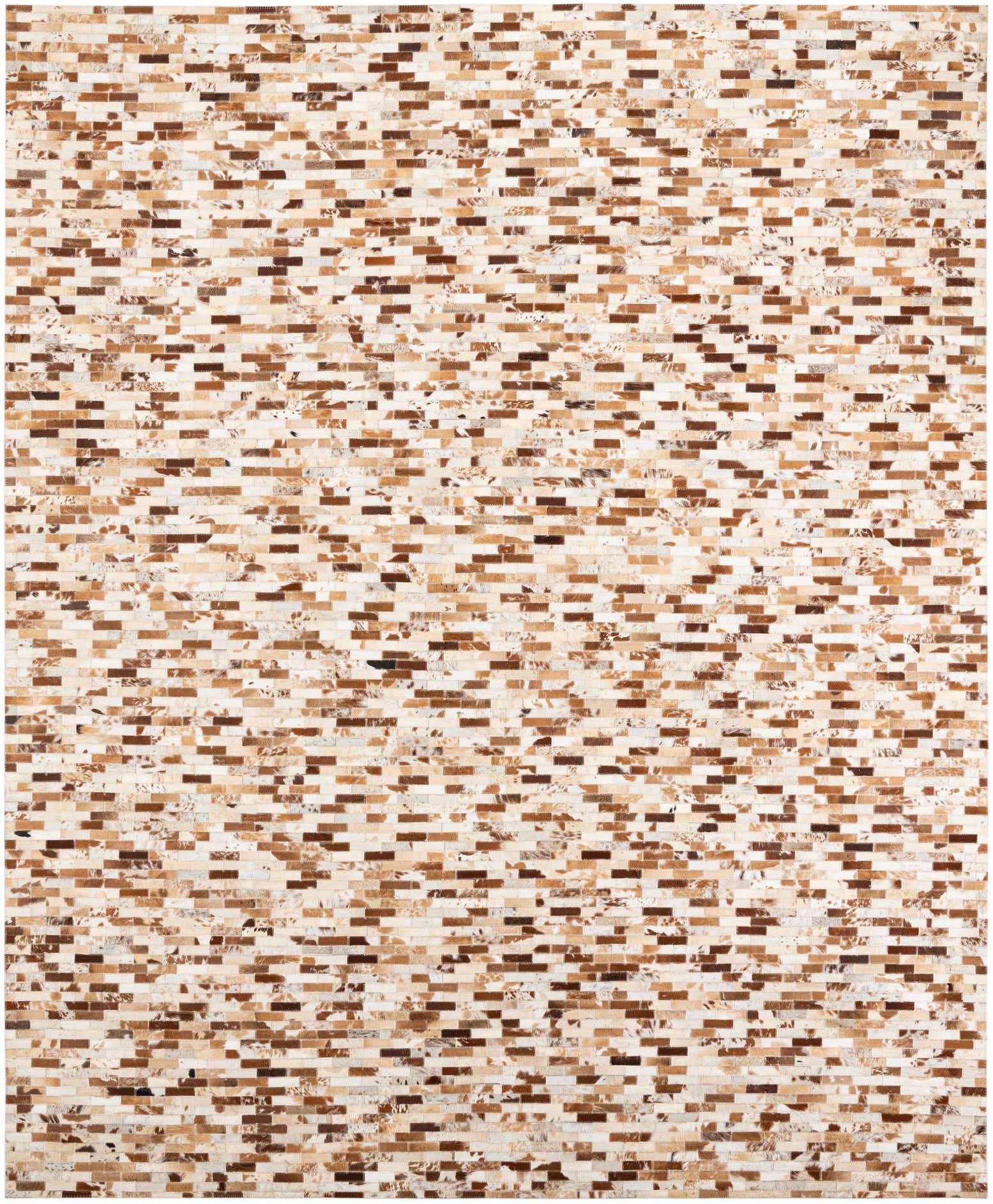 8' x 9' 10 Cowhide Leather Rug