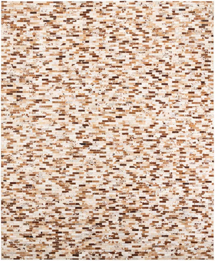 8' x 9' 10 Cowhide Leather Rug