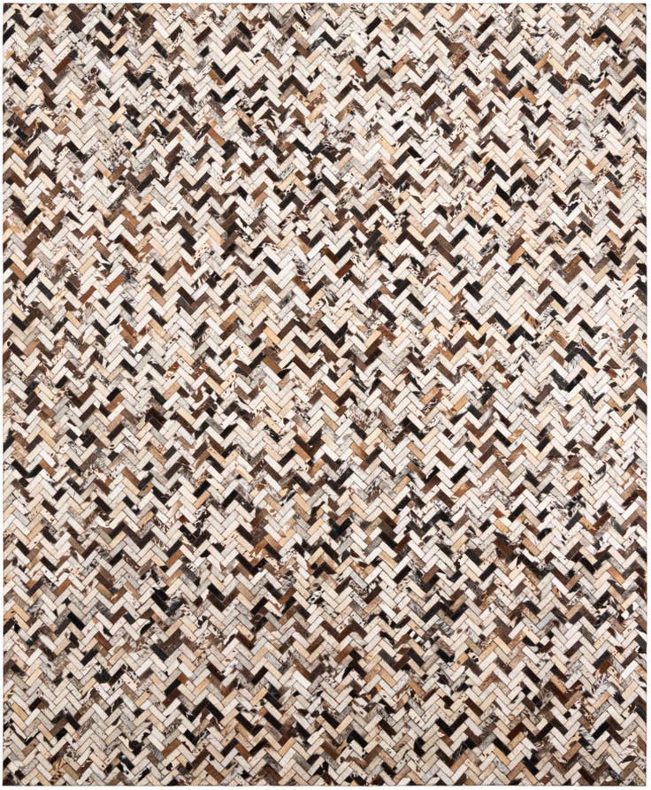 Detail image of 8' x 9' 10 Cowhide Leather Rug