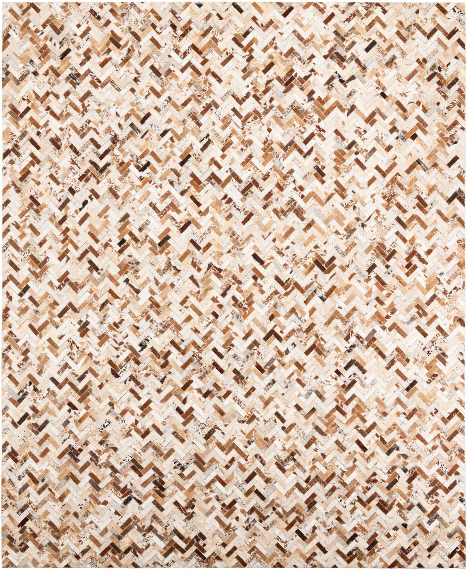 8' x 9' 10 Cowhide Leather Rug