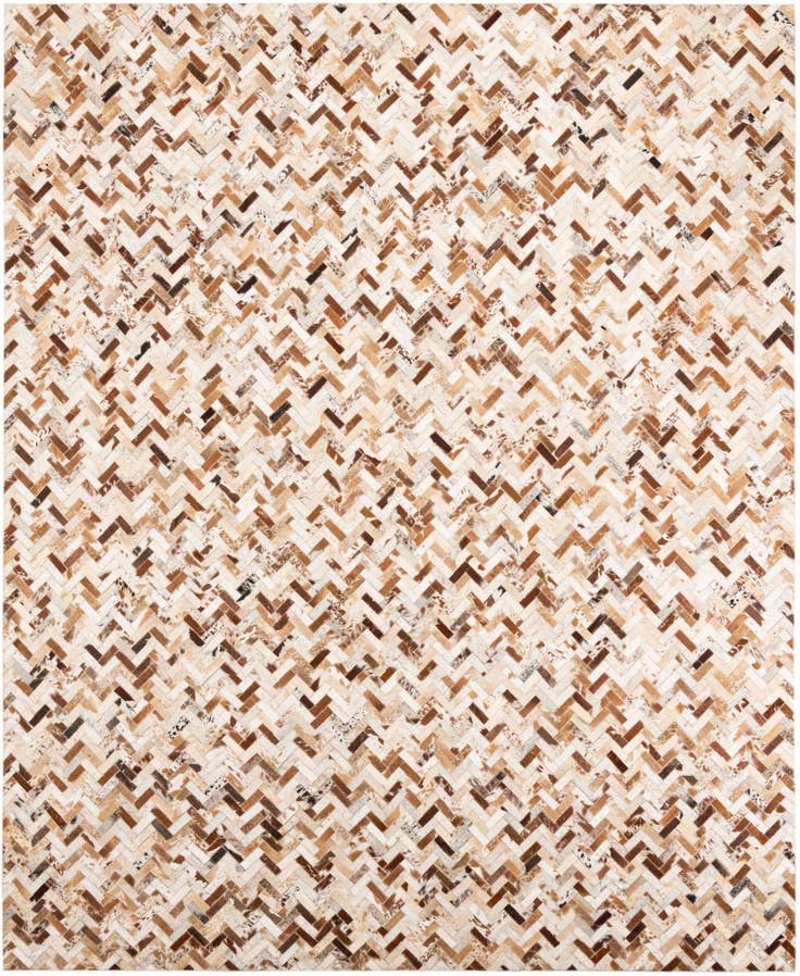 Detail image of 8' x 9' 10 Cowhide Leather Rug
