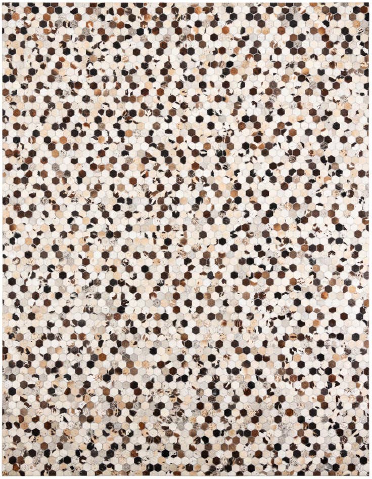 Detail image of 8' x 9' 10 Cowhide Leather Rug