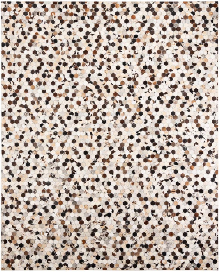 Detail image of 8' x 9' 10 Cowhide Leather Rug
