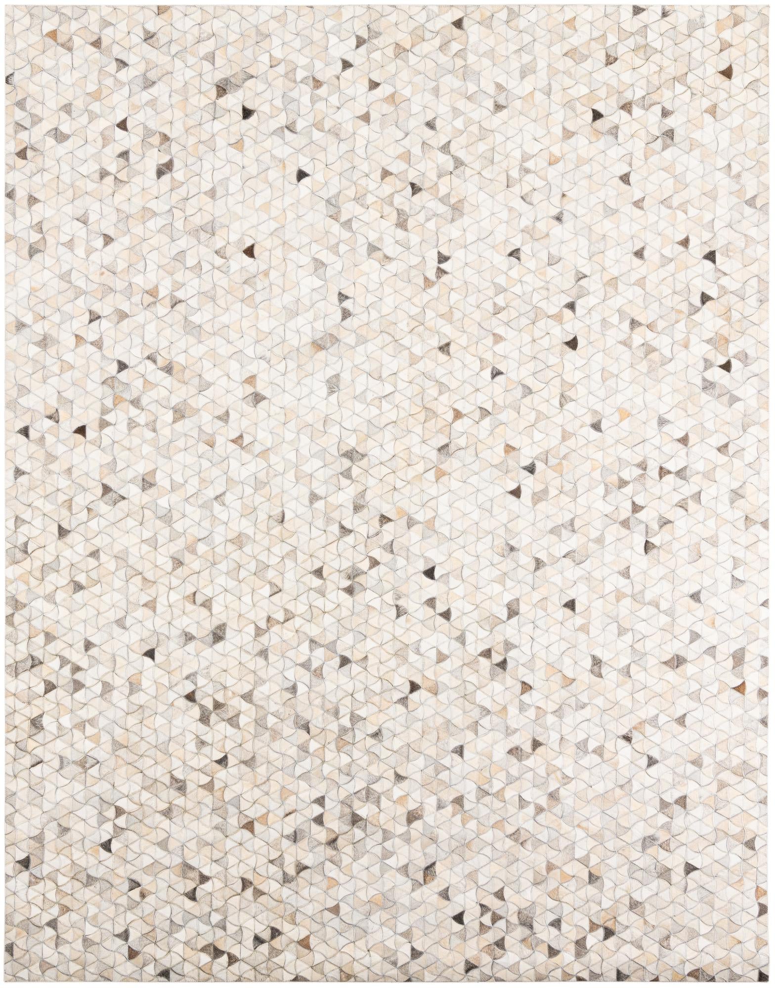 7' 10 x 10' Cowhide Leather Rug