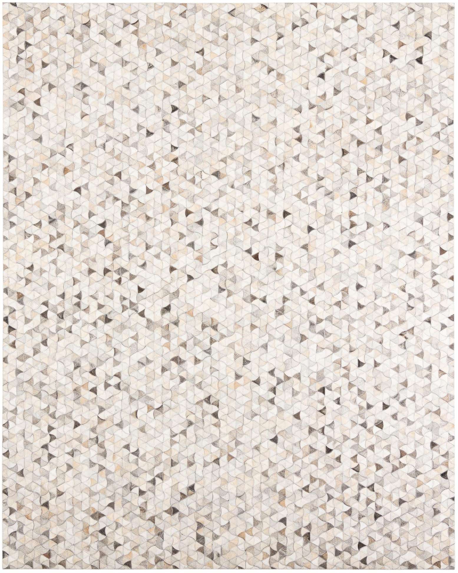 7' 10 x 9' 8 Cowhide Leather Rug