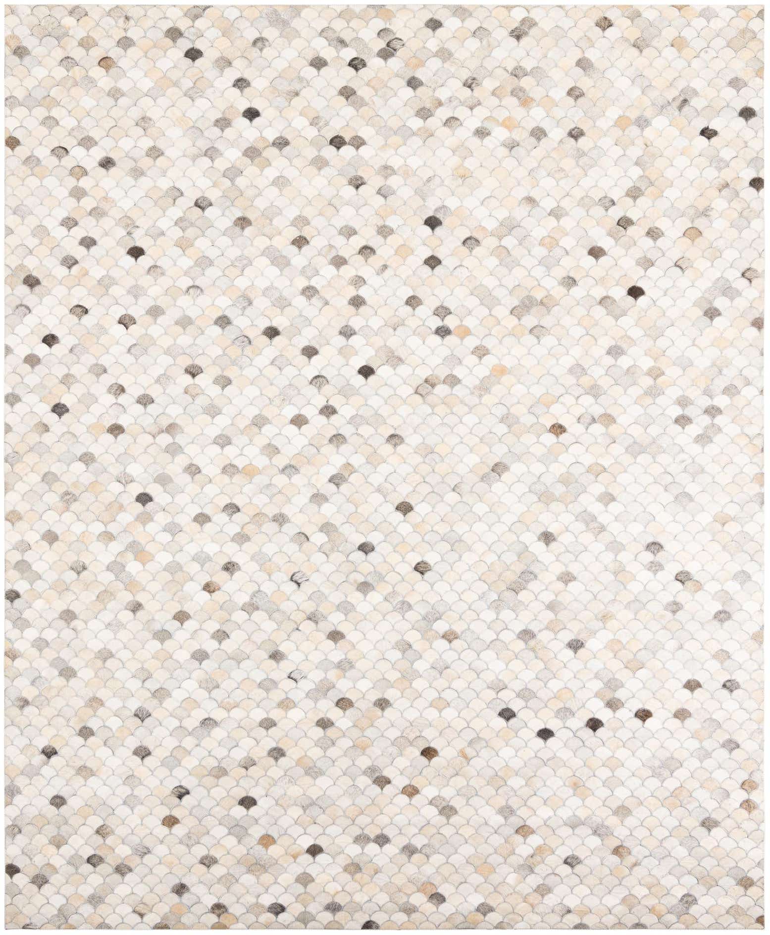 8' x 9' 10 Cowhide Leather Rug
