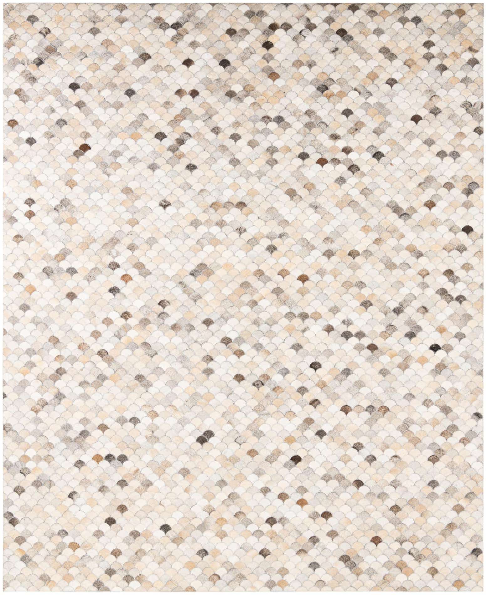 8' x 9' 10 Cowhide Leather Rug