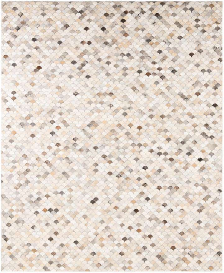 8' x 9' 10 Cowhide Leather Rug