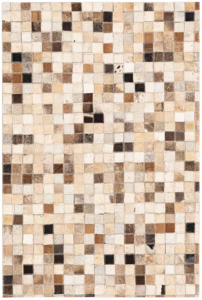 2' x 3' Cowhide Leather Rug