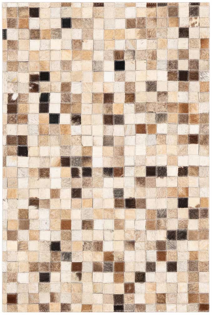 2' x 3' Cowhide Leather Rug