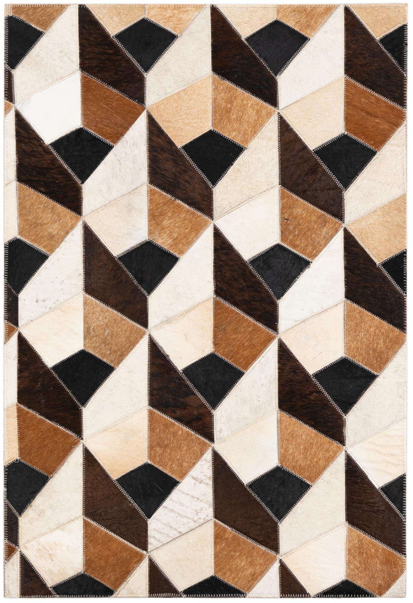 2' x 3' Cowhide Leather Rug