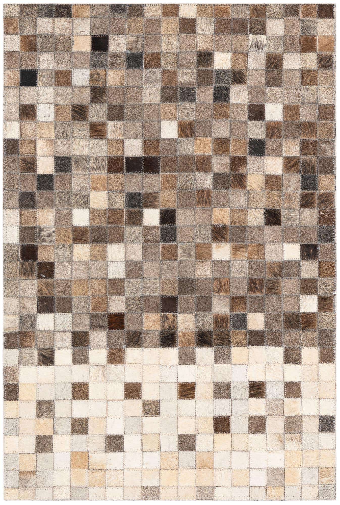 2' x 3' Cowhide Leather Rug