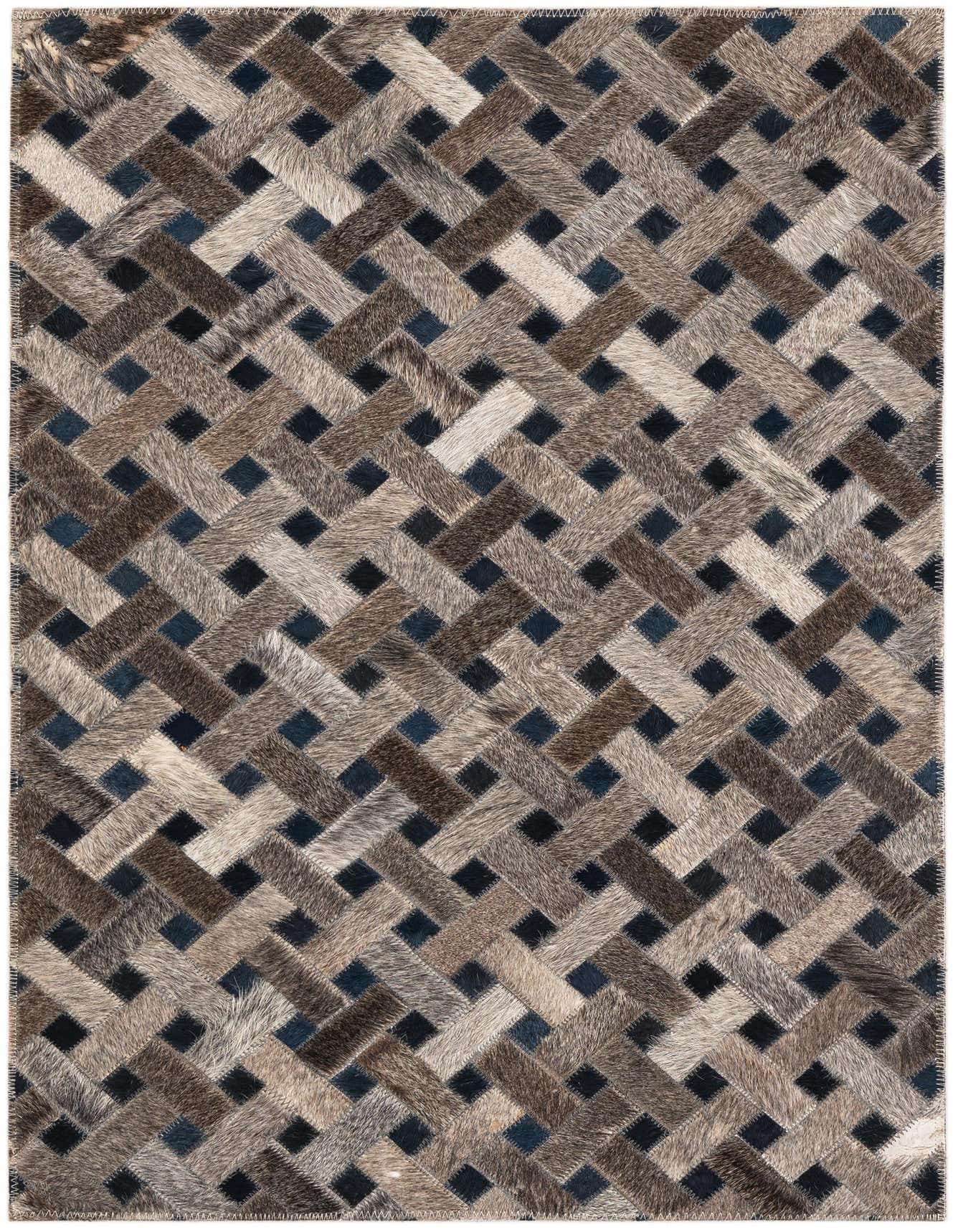 2' x 3' Cowhide Leather Rug