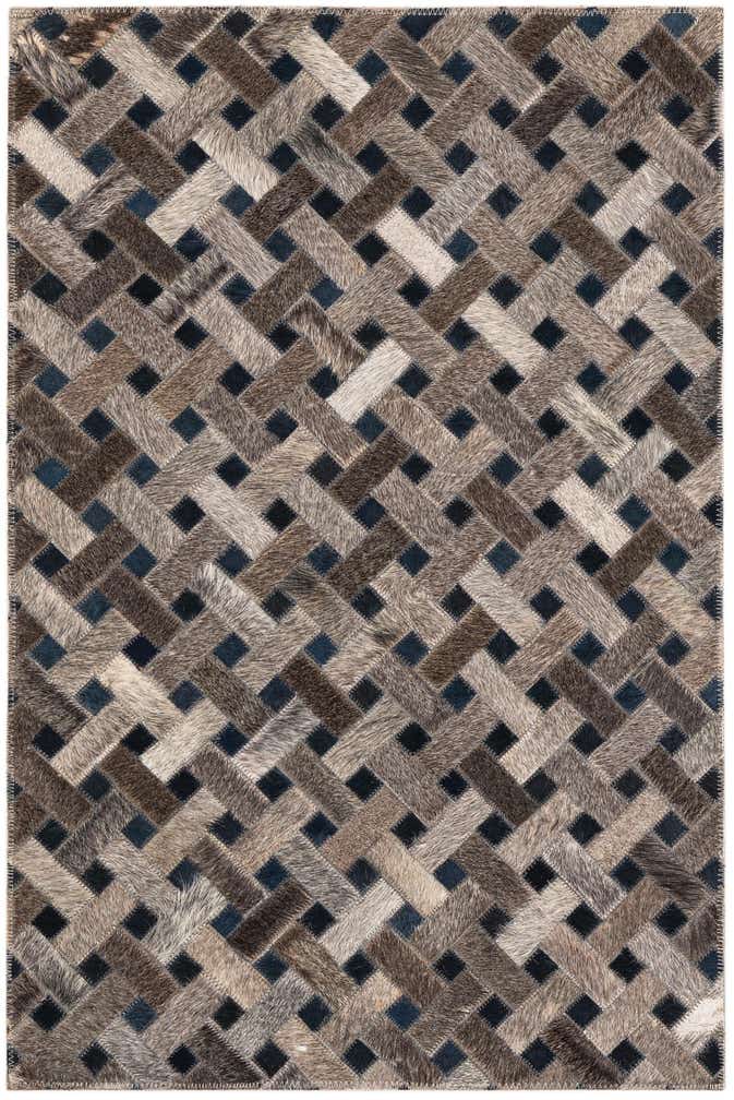 2' x 3' Cowhide Leather Rug