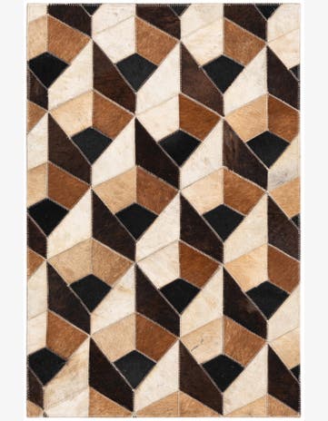 2' x 3' Cowhide Leather Rug