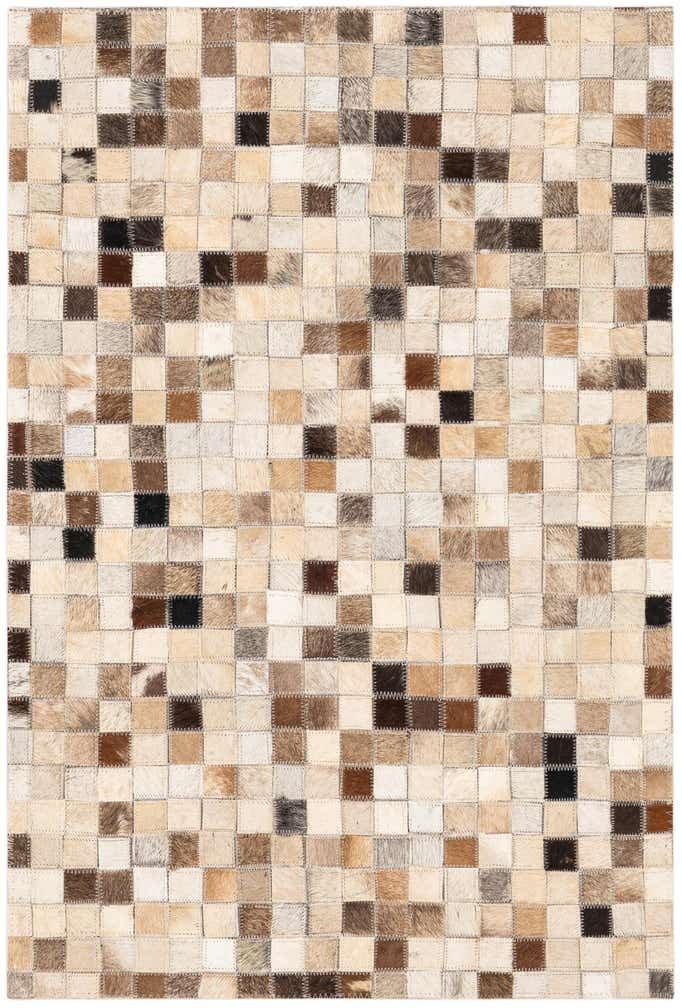 2' x 3' Cowhide Leather Rug