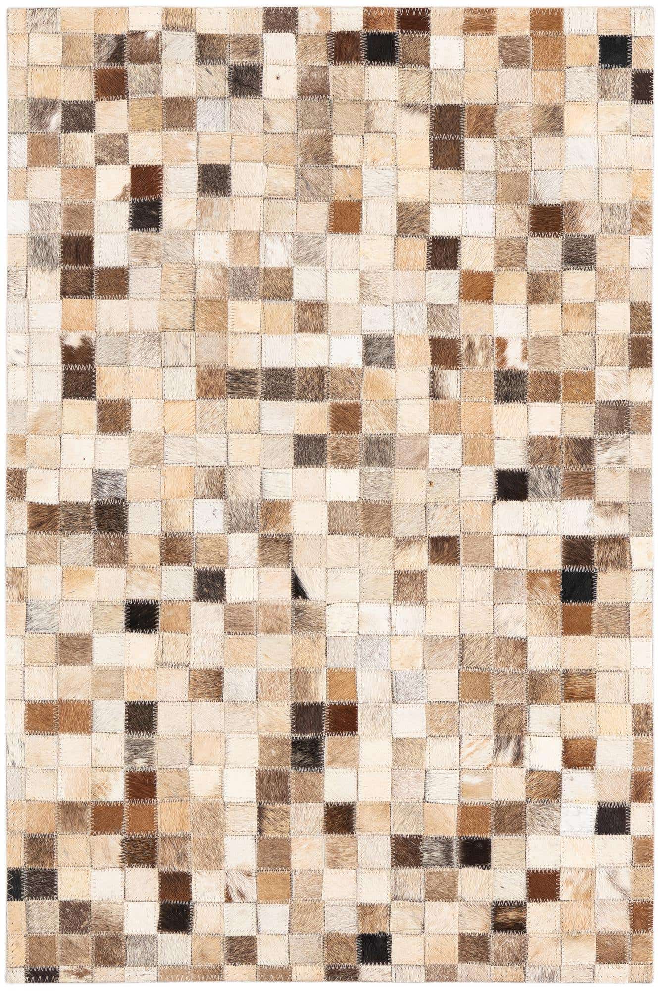 2' x 3' Cowhide Leather Rug