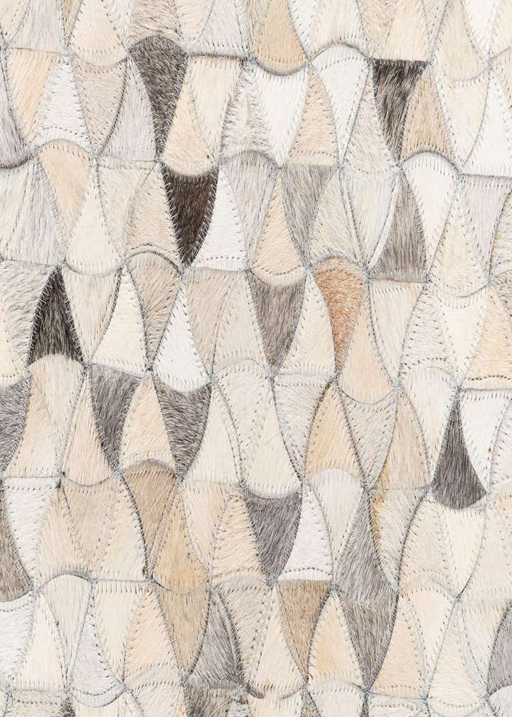 7' 10 x 9' 9 Cowhide Leather Rug