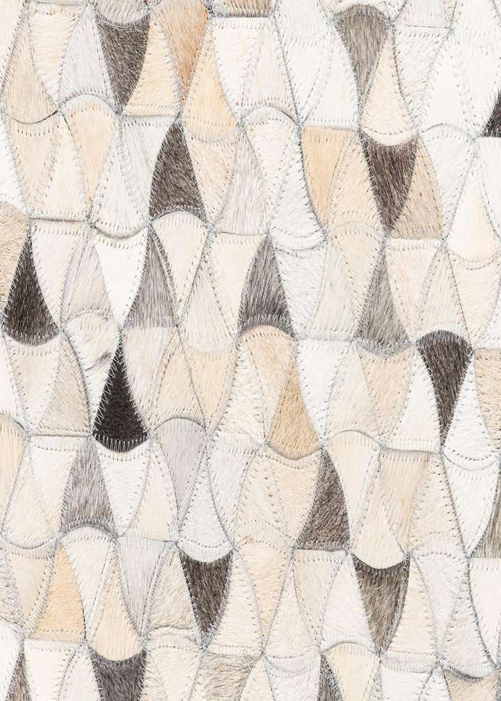 7' 10 x 9' 9 Cowhide Leather Rug