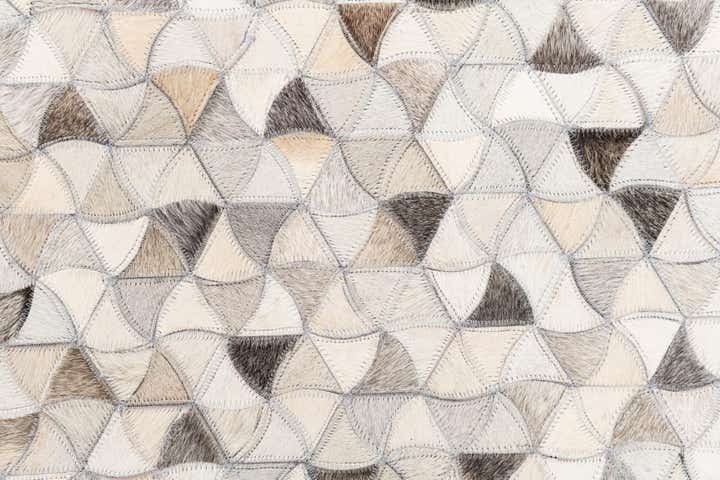 8' x 9' 10 Cowhide Leather Rug