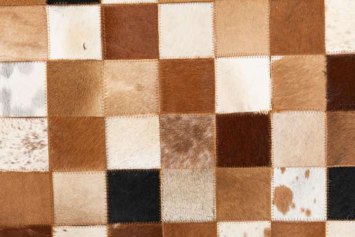 8' x 10' Cowhide Leather Rug