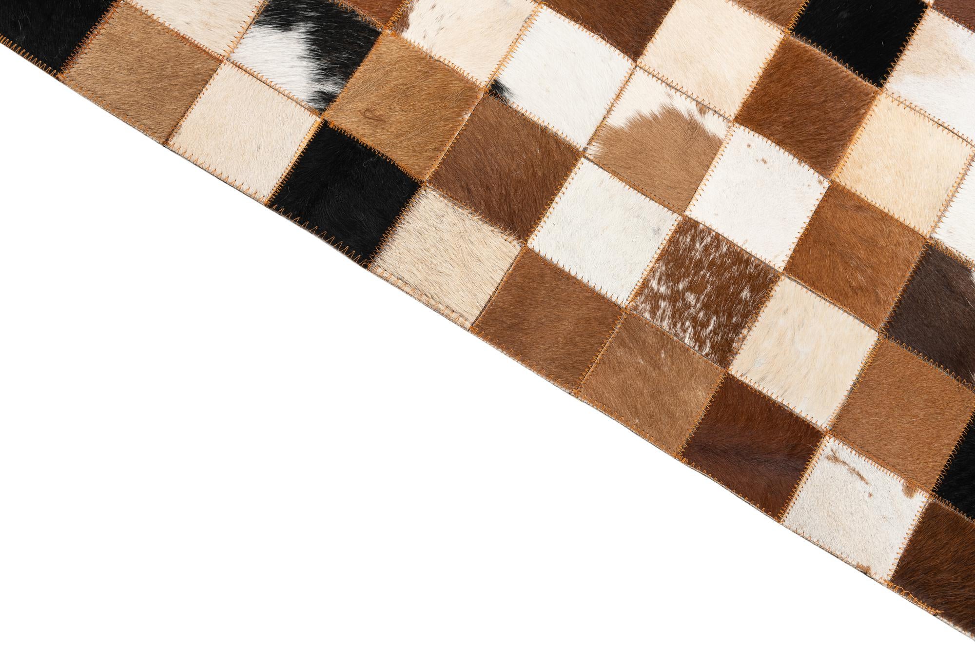 8' x 10' Cowhide Leather Rug