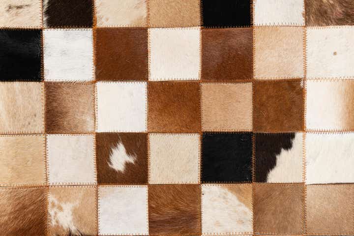 8' x 10' Cowhide Leather Rug