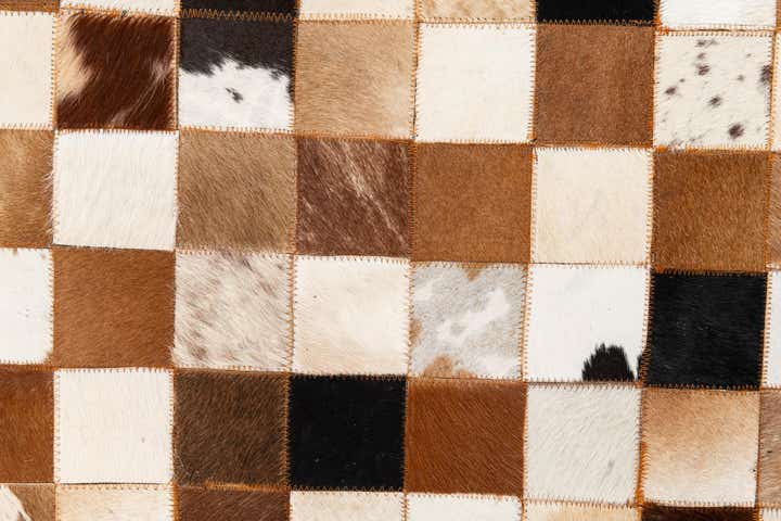 8' x 10' Cowhide Leather Rug