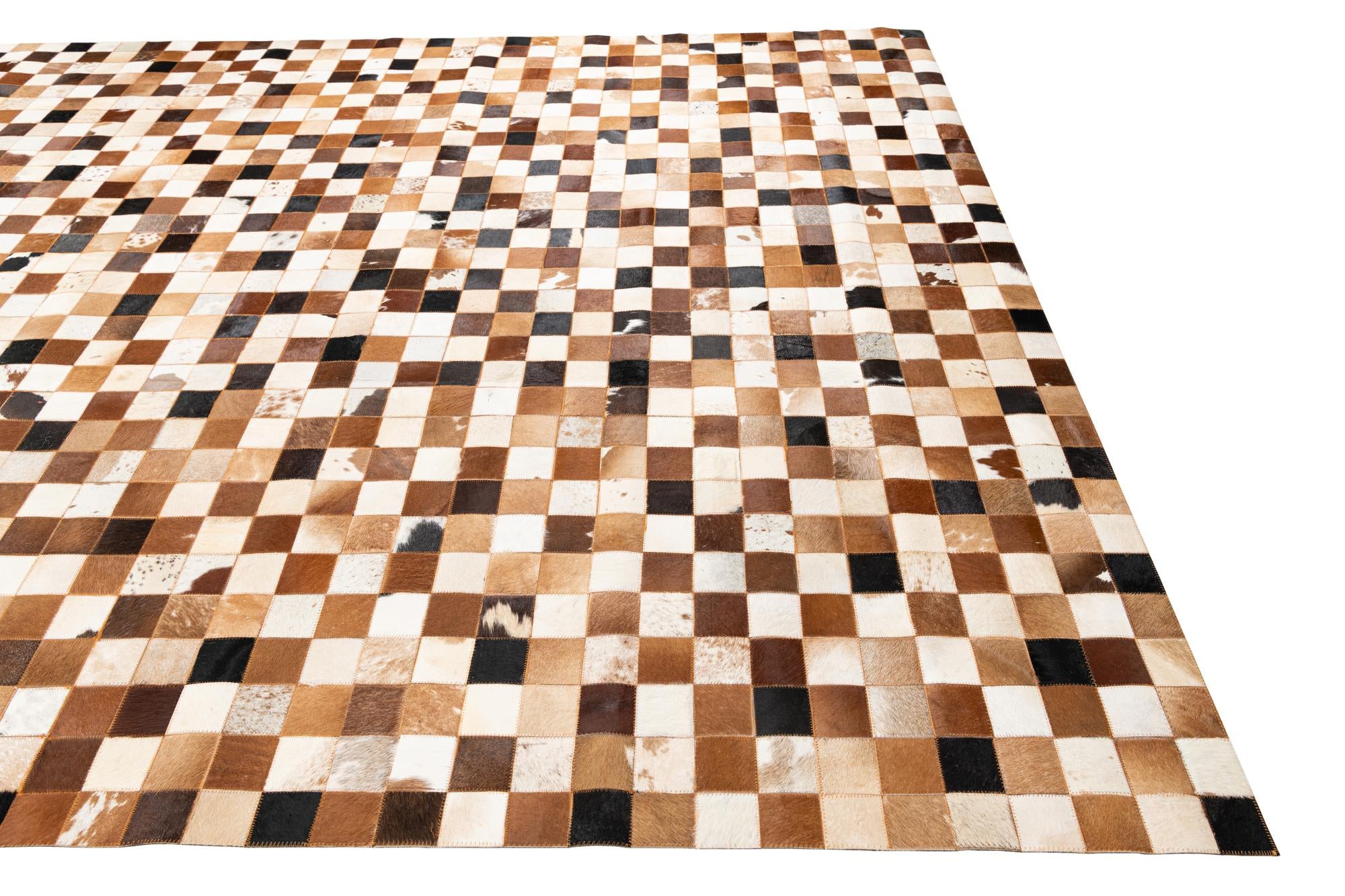 8' x 10' Cowhide Leather Rug