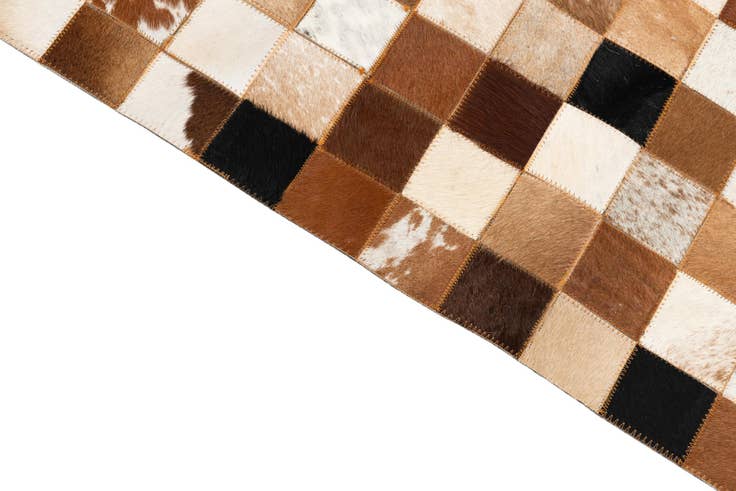Detail image of 8' x 10' Cowhide Leather Rug