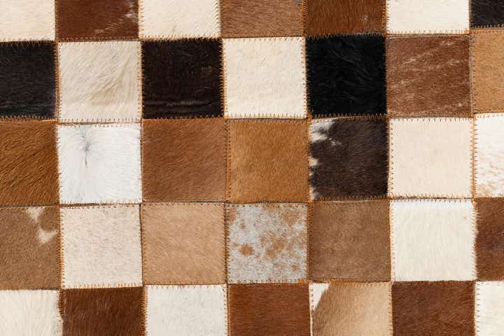 8' x 10' Cowhide Leather Rug