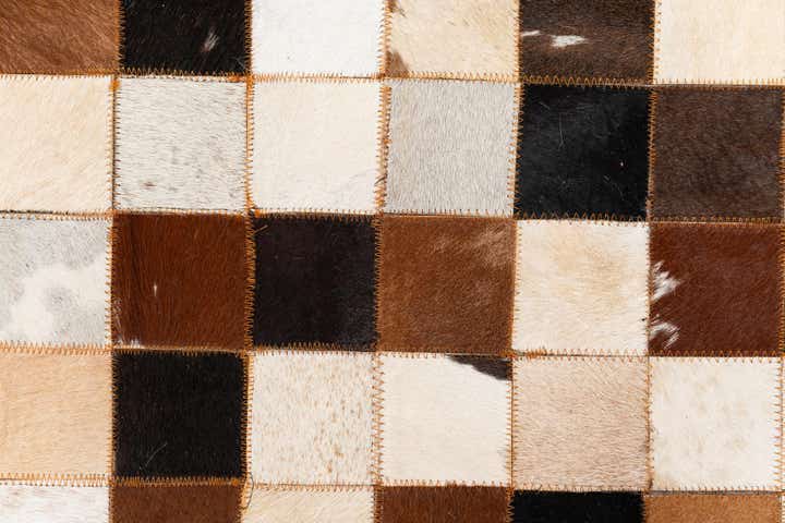 8' x 10' Cowhide Leather Rug