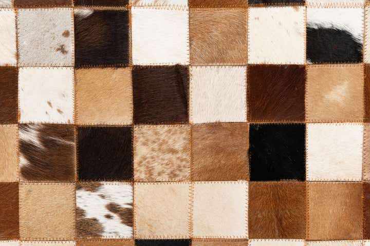 8' x 10' Cowhide Leather Rug