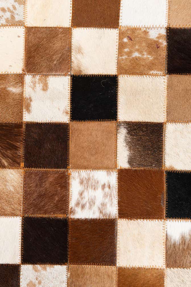 8' x 10' Cowhide Leather Rug
