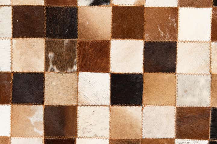 8' x 10' Cowhide Leather Rug