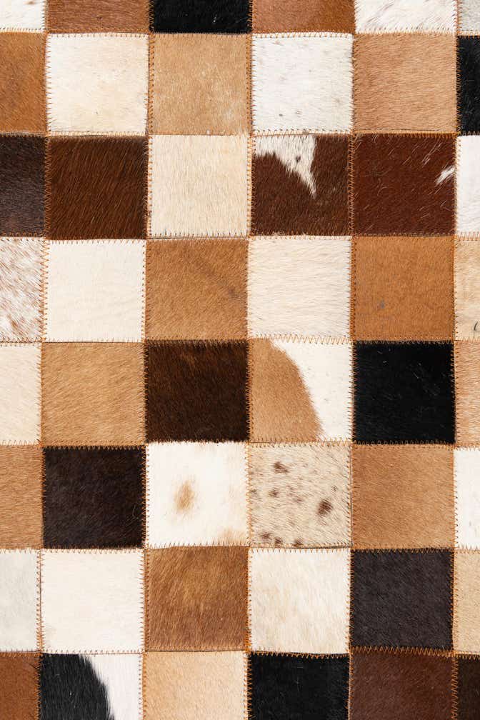 8' x 10' Cowhide Leather Rug