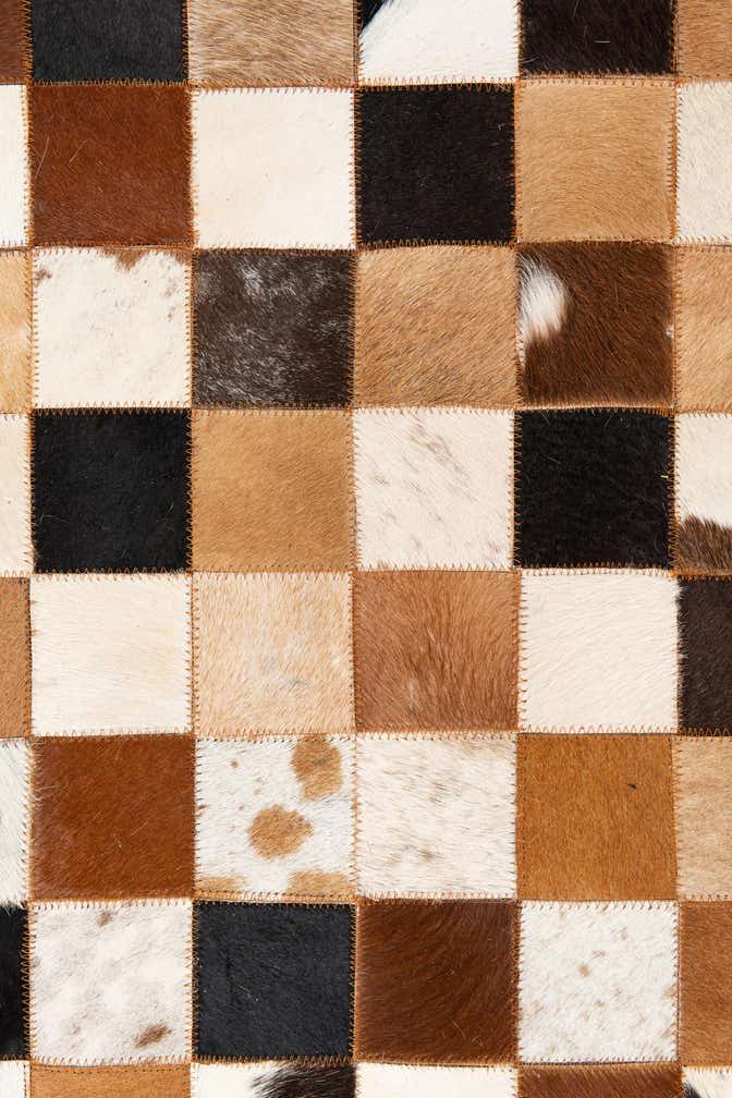 8' x 10' Cowhide Leather Rug