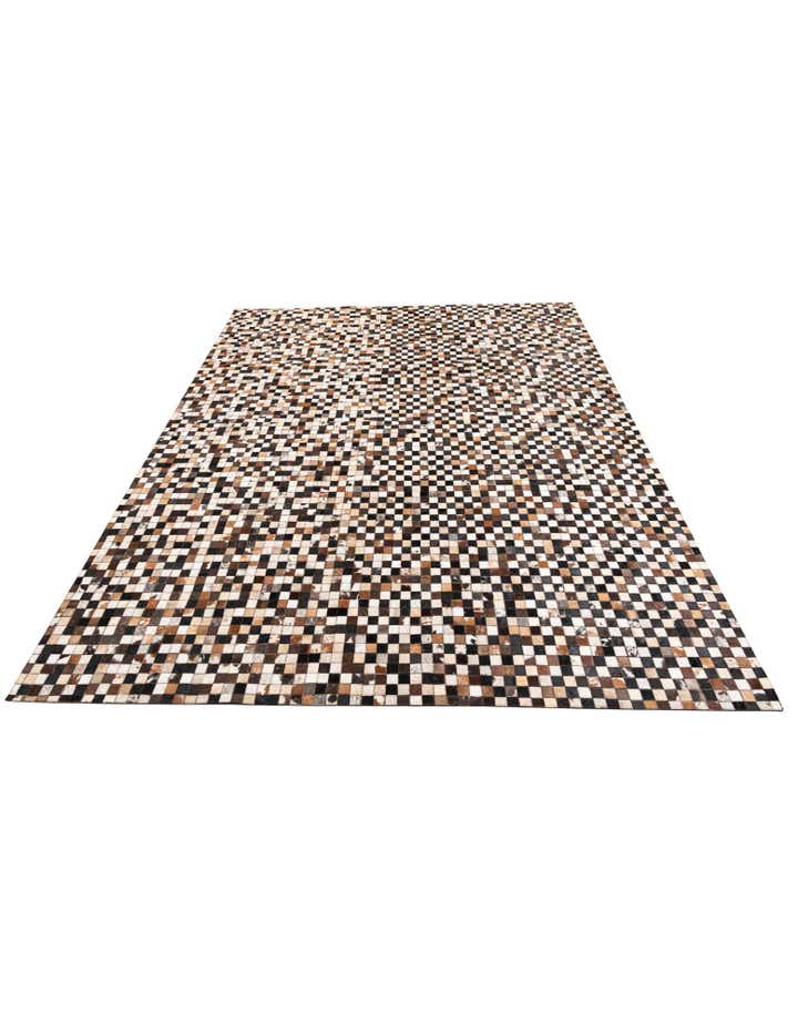 8' 2 x 10' 2 Cowhide Leather Rug