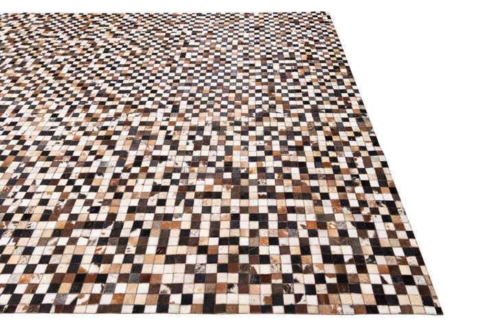 8' 2 x 10' 2 Cowhide Leather Rug