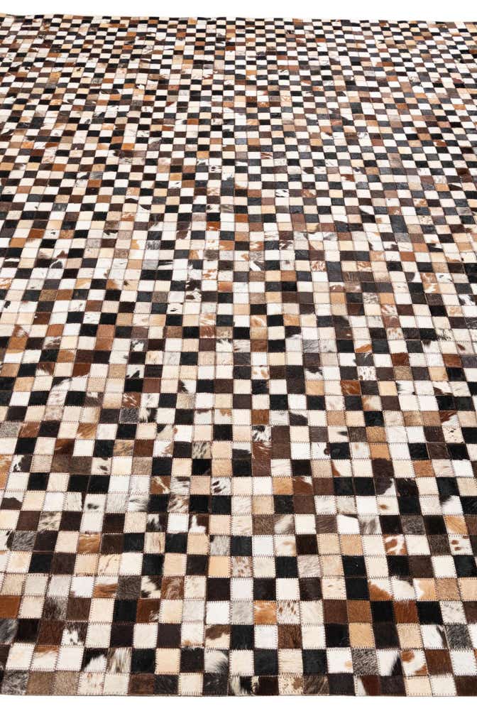 8' 2 x 10' 2 Cowhide Leather Rug