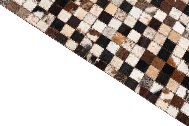 8' 2 x 10' 2 Cowhide Leather Rug