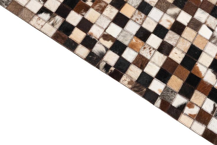 Detail image of 8' 2 x 10' 2 Cowhide Leather Rug
