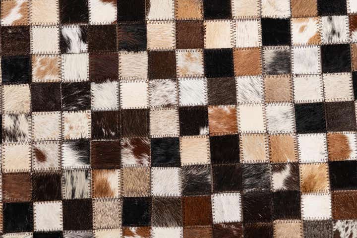8' 2 x 10' 2 Cowhide Leather Rug