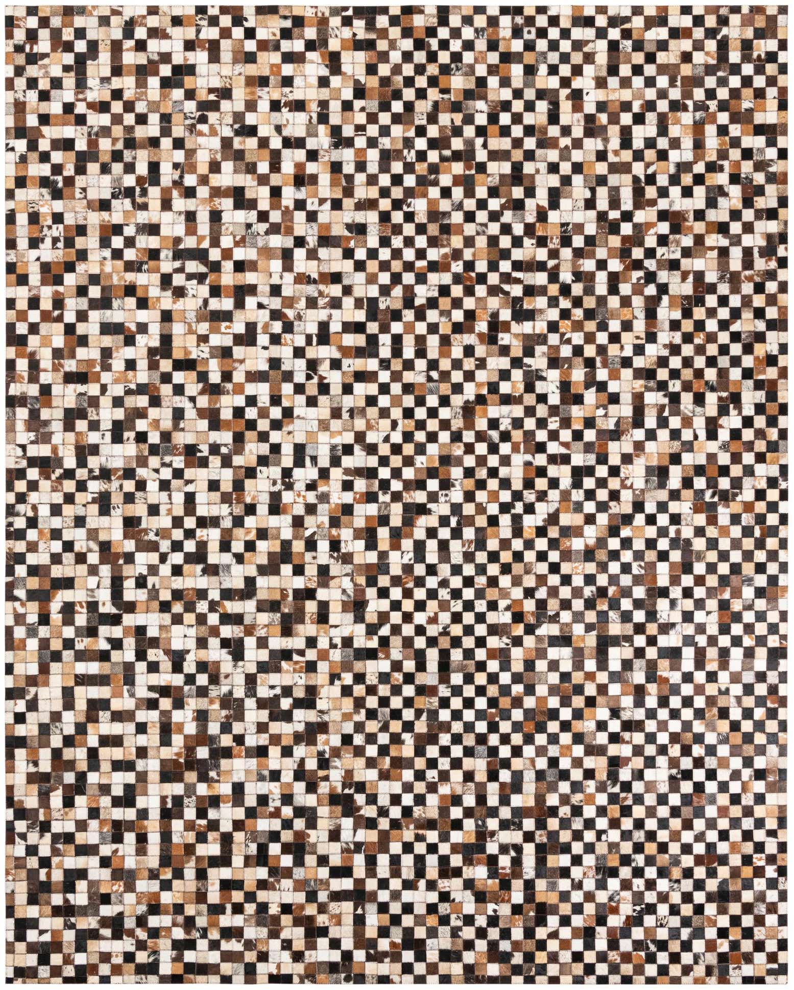 8' 2 x 10' 2 Cowhide Leather Rug