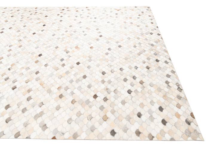 Detail image of 8' 2 x 9' 10 Cowhide Leather Rug