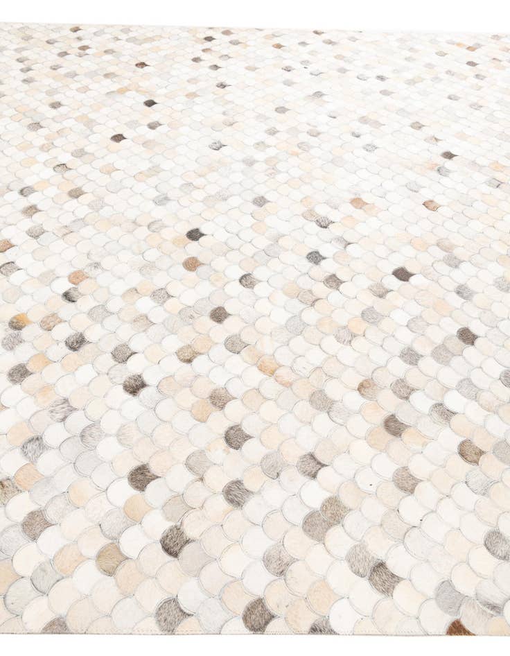 Detail image of 8' 2 x 9' 10 Cowhide Leather Rug